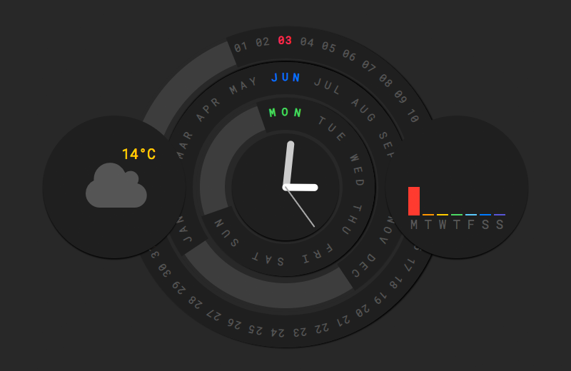 Circular Calendar Display