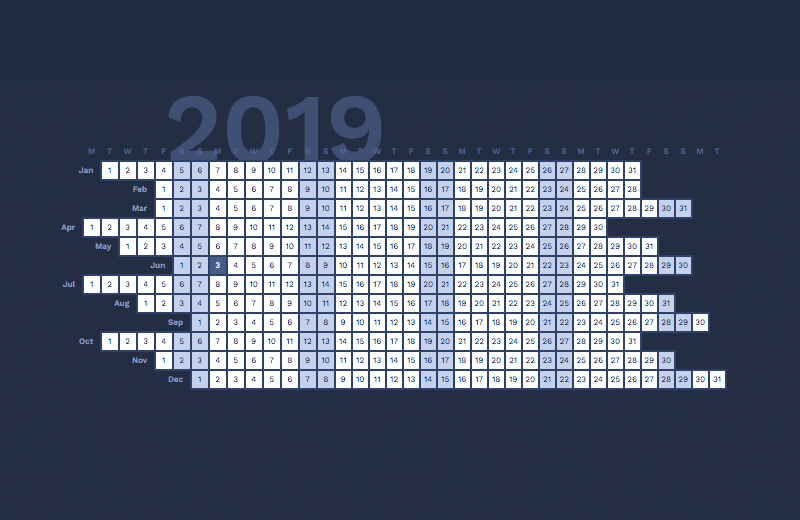 CSS Calendar Examples From CodePen - Freebie Supply