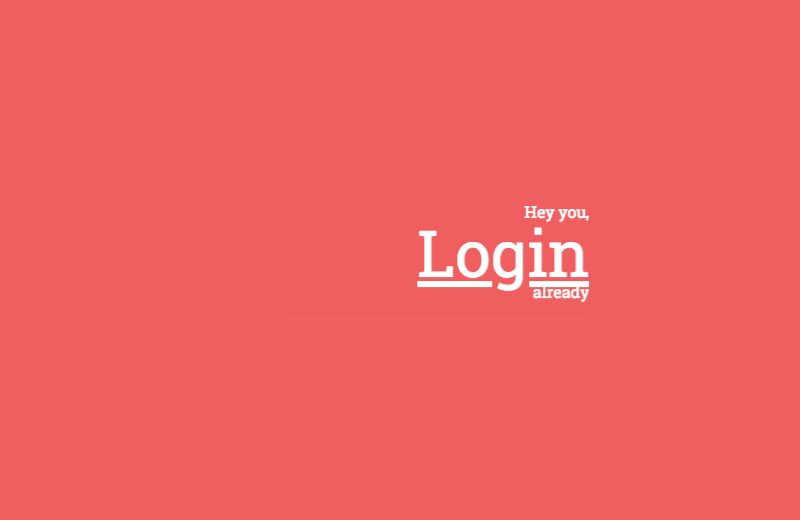 Animated CSS Login Form