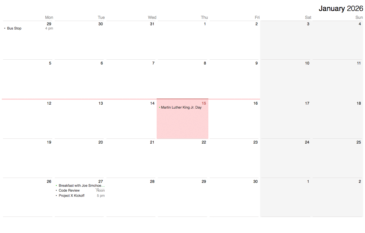 Apple Calendar Experiment