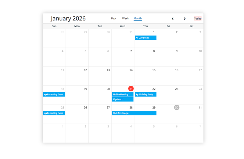 Bootstrap Calendar