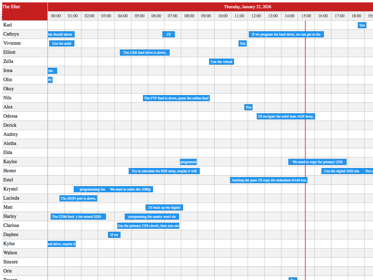 React Calendar Timeline Demo