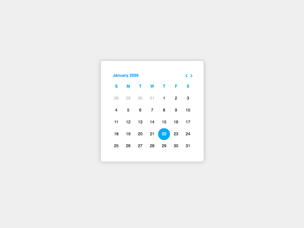 React Simple Calendar
