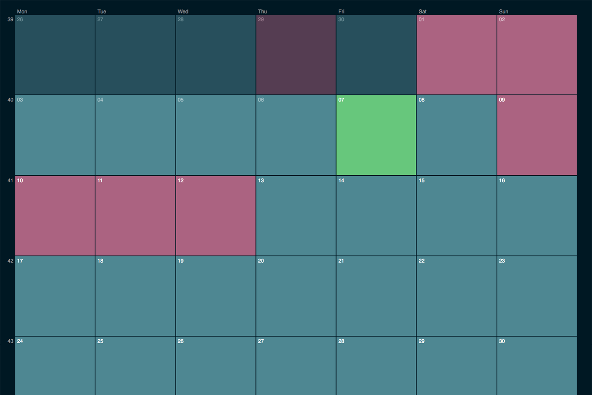 Responsive Calendar Design