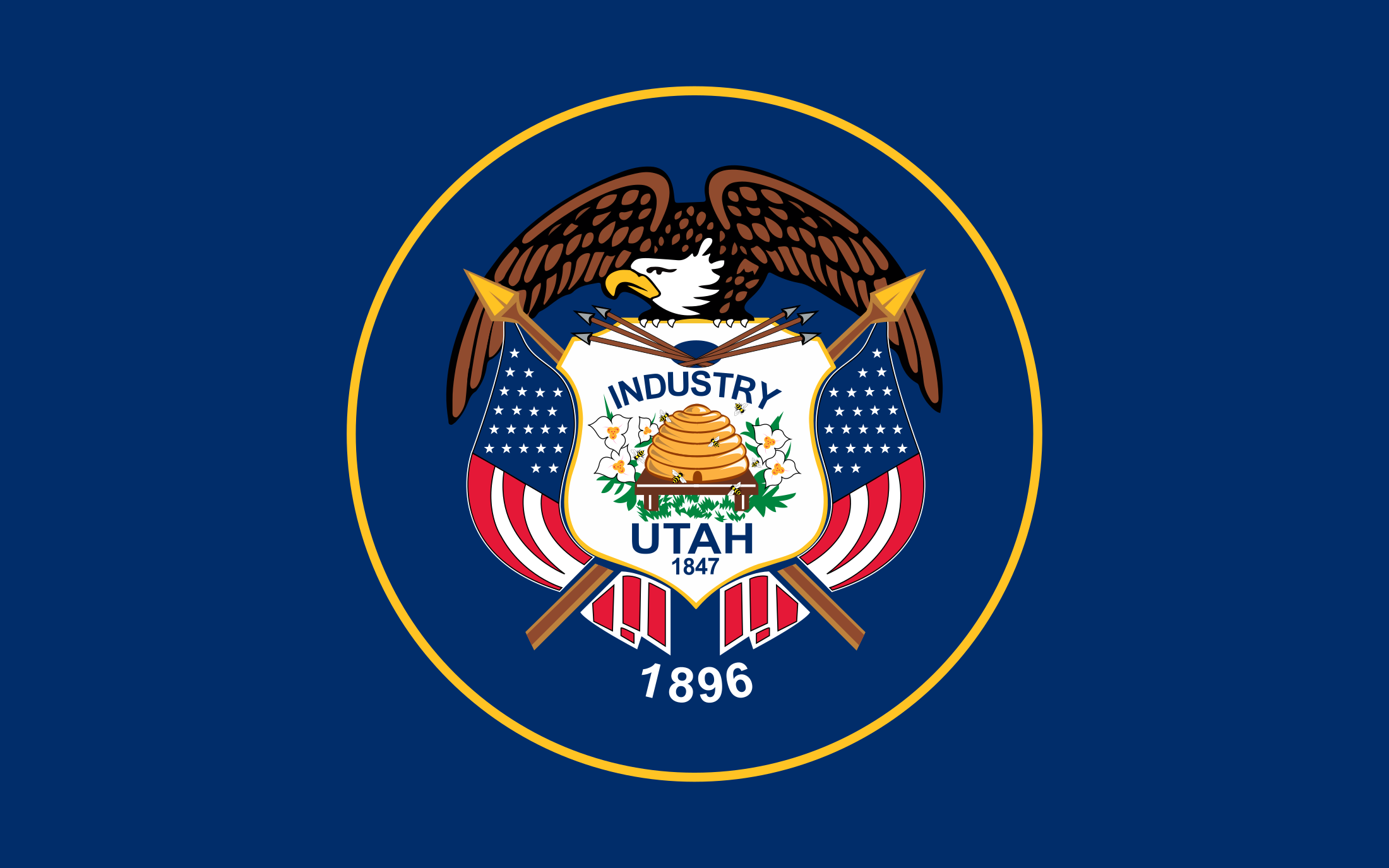 Utah State Flag PNG