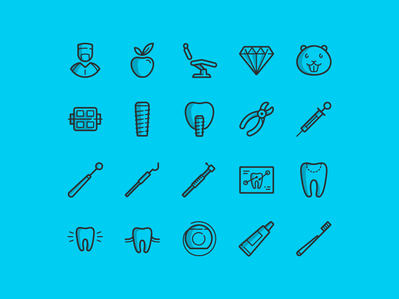 20 Free Dental Icons