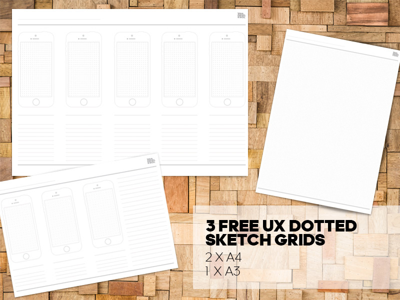 3 Free UX Dotted Sketch Grids - Freebie Supply