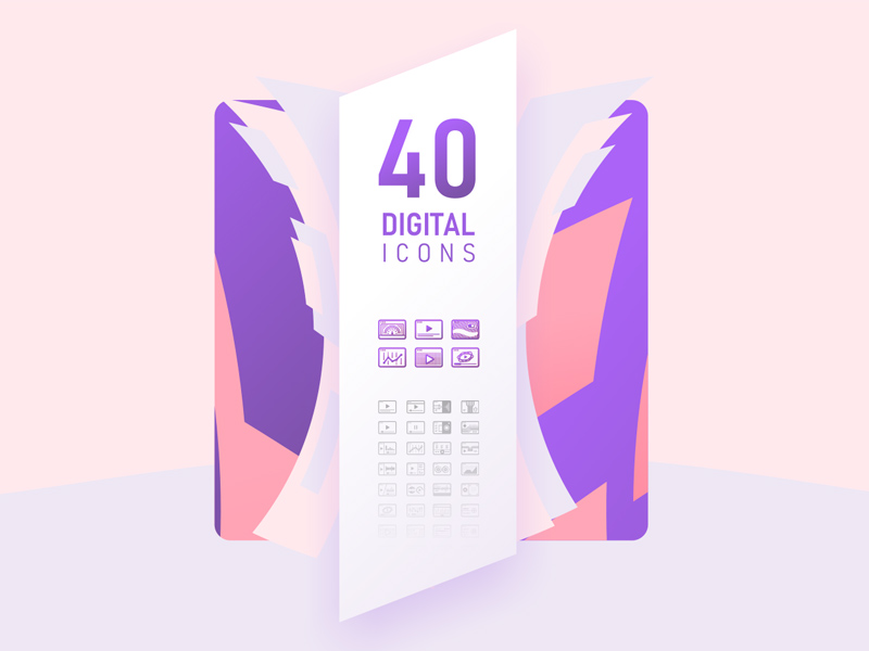 40 Digital Icons - SVG & XAR