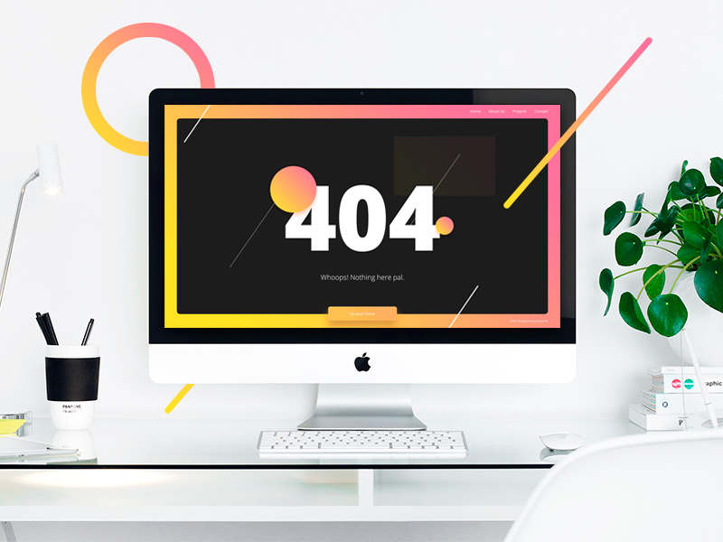 404 Error Page Template PSD