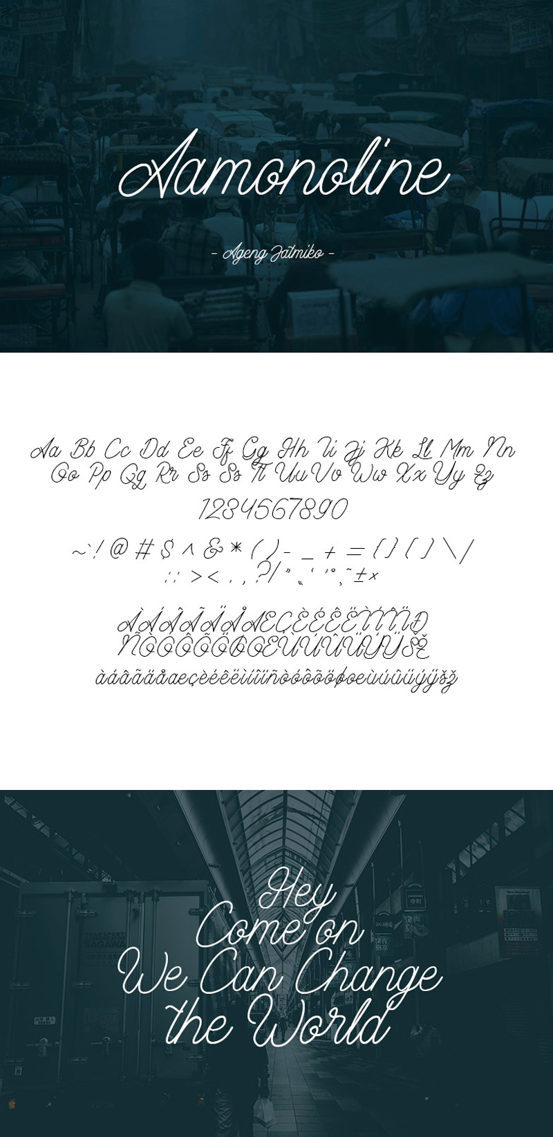 Aamonoline Script Font