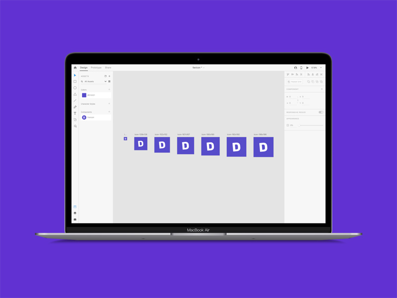 Favicon Template for Adobe XD