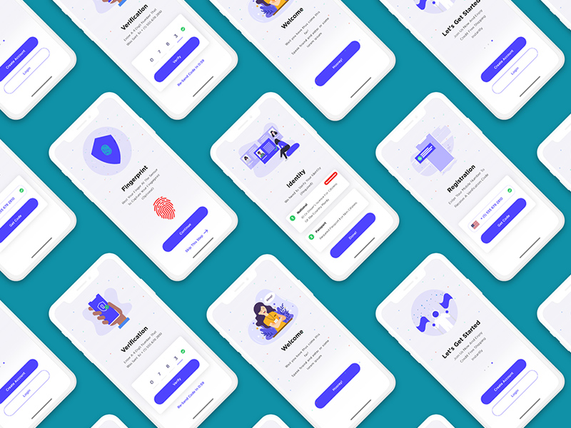 Onboarding Screens - Adobe XD