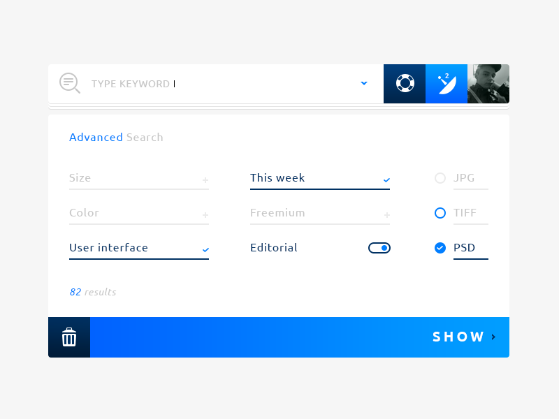 Advanced Search - Free PSD