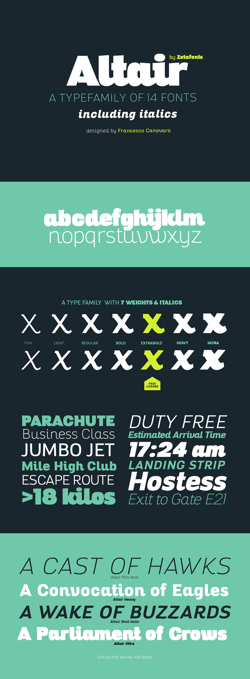 Altair Typeface Family ExtraBold Free Demo