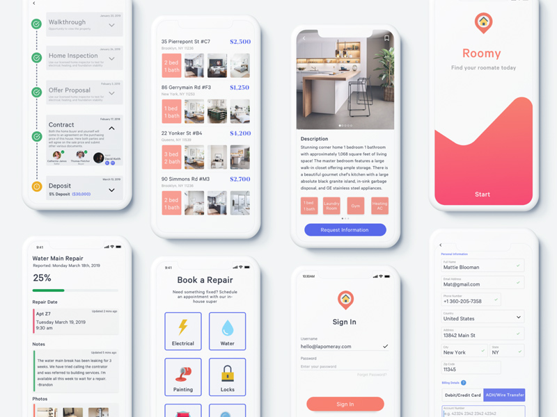 Apartment Search App Concept by Brandon Lapomeray Freebie Supply