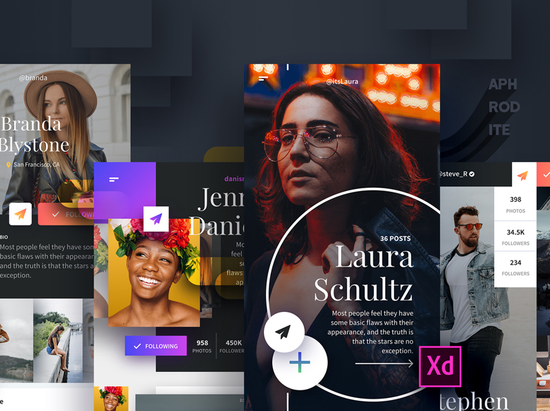 Aphrodite UI Kit for Adobe XD