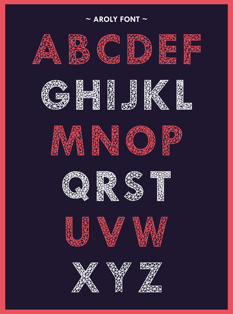 Aroly Font - Free Polygon Typeface