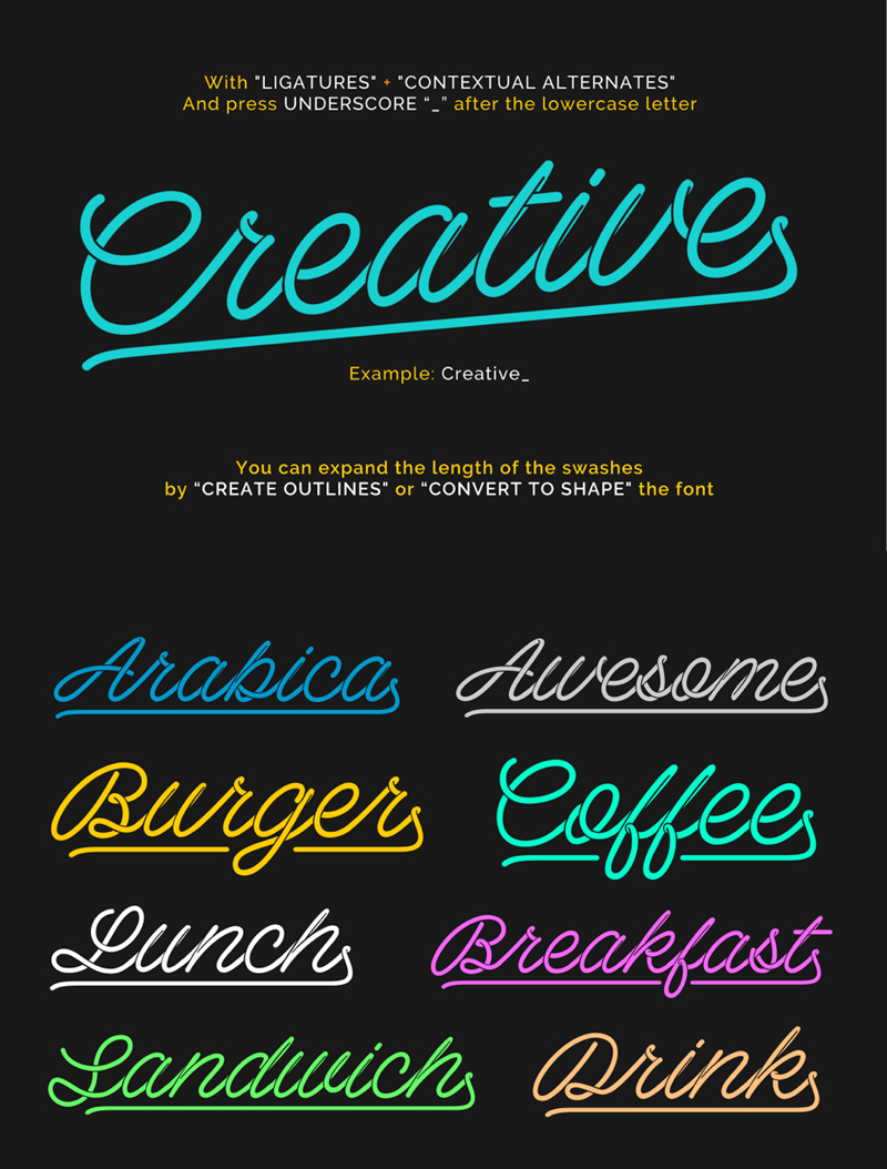 Barista Script Font - Coffee Typeface Preview 2