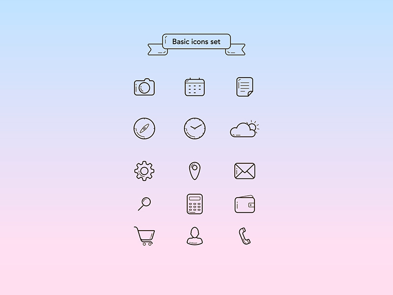 Basic UI Icon Set - Free Resource