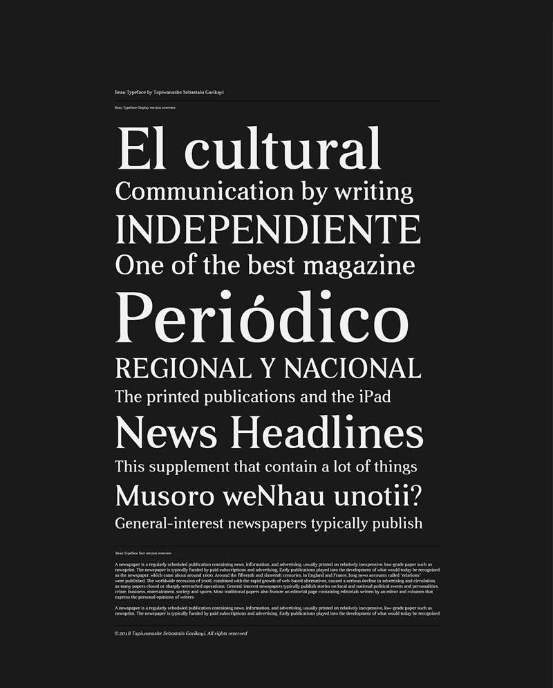 Beau Free Font Preview 1