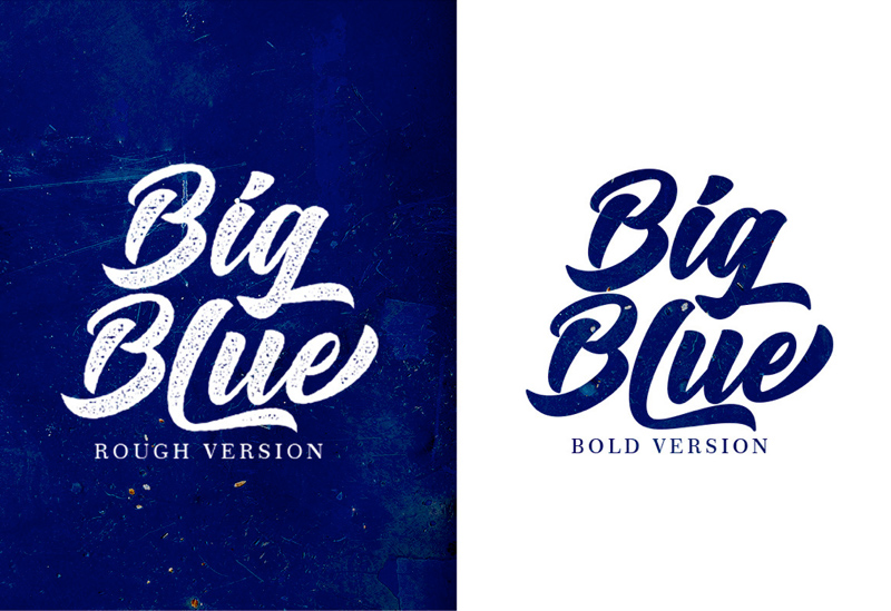 Big Blue Font Script Typeface Preview 2