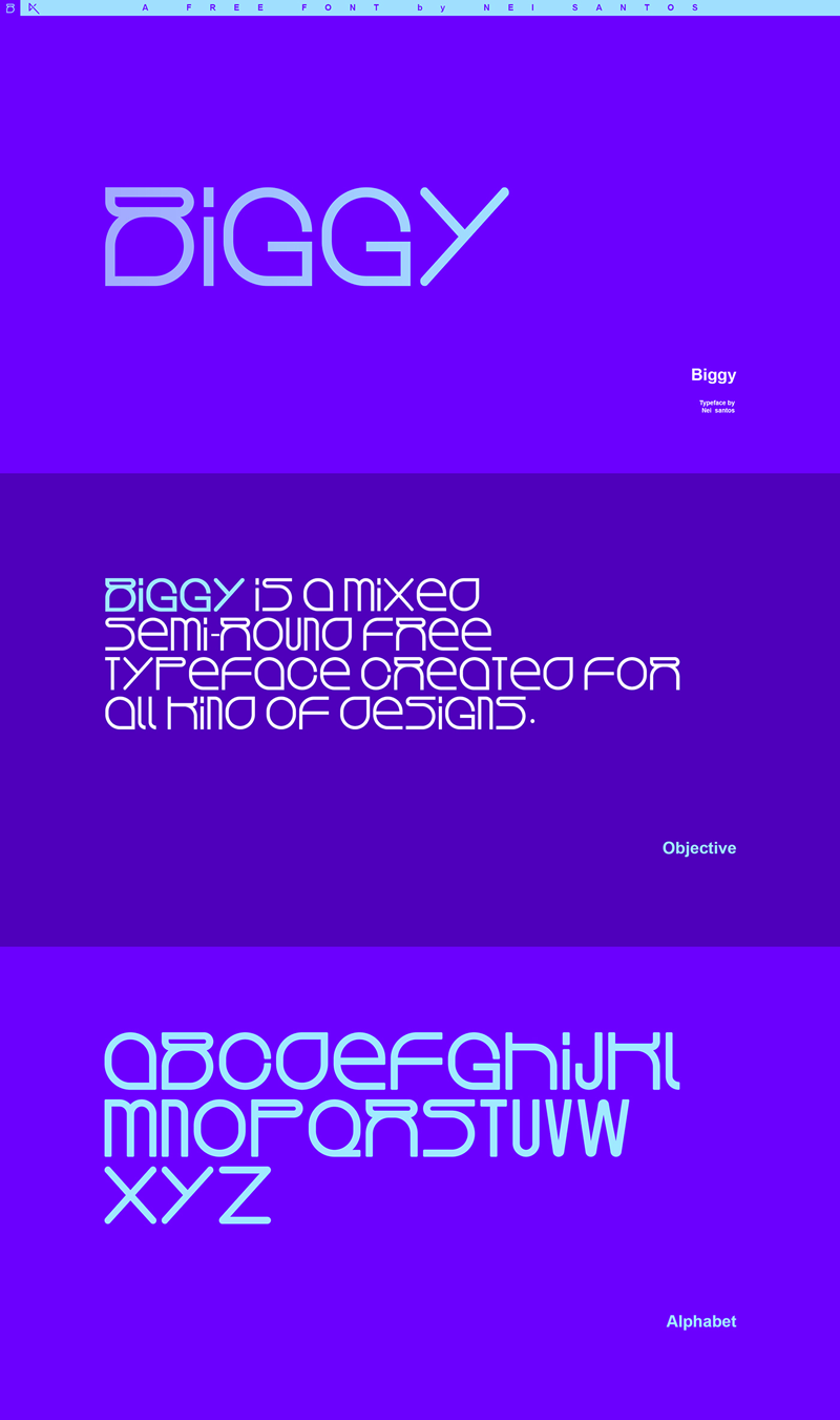 Biggy - Mixed Semi-Round Free Font