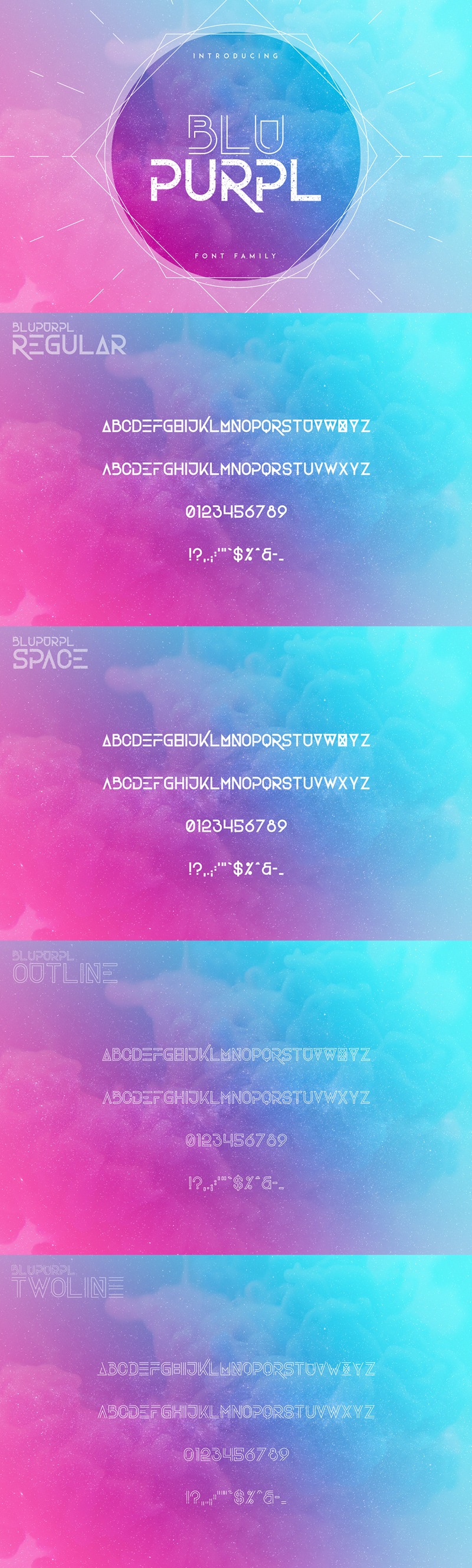 BluPurpl Font Family Preview 1