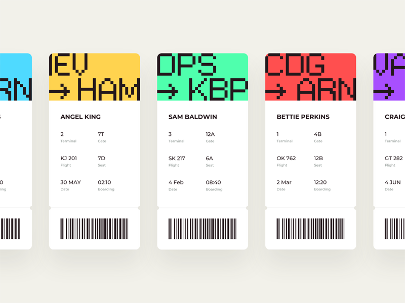 Boarding Pass Design - Free Sketch