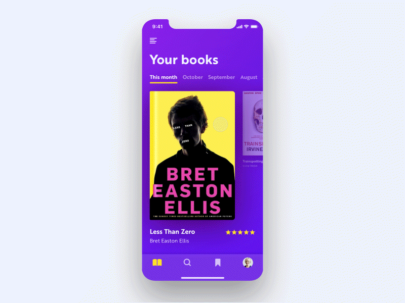 Book App Concept - Sketch, Principle & After Effects