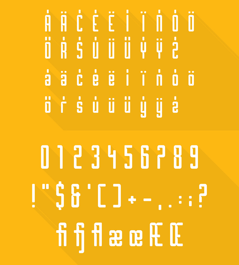 Borg Font - Minimalistic & Geometric Typeface - Freebie Supply