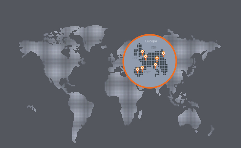 Dot World Map Vector