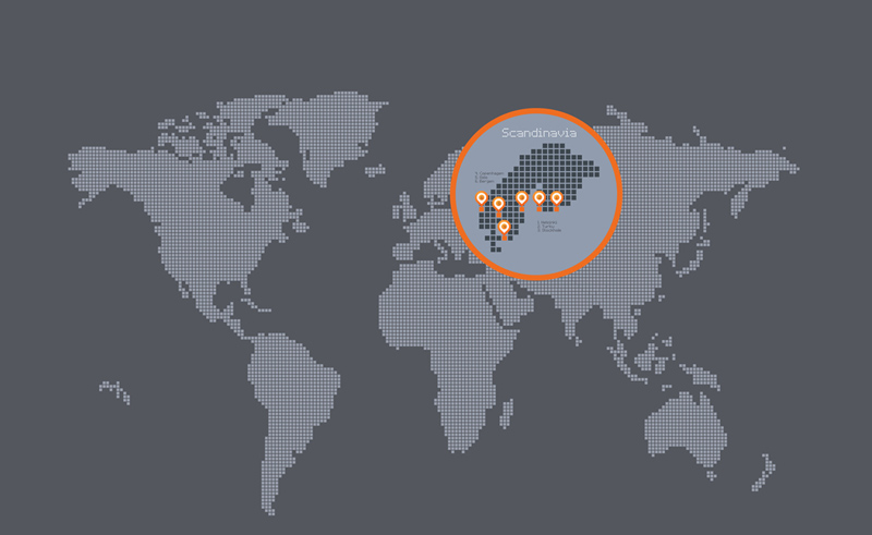 Dot World Map Vector