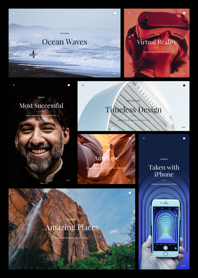 Cards Template: Free PSD