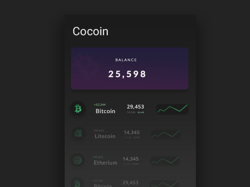 COcoin Wallet App UI Design by Oğuz bülbül