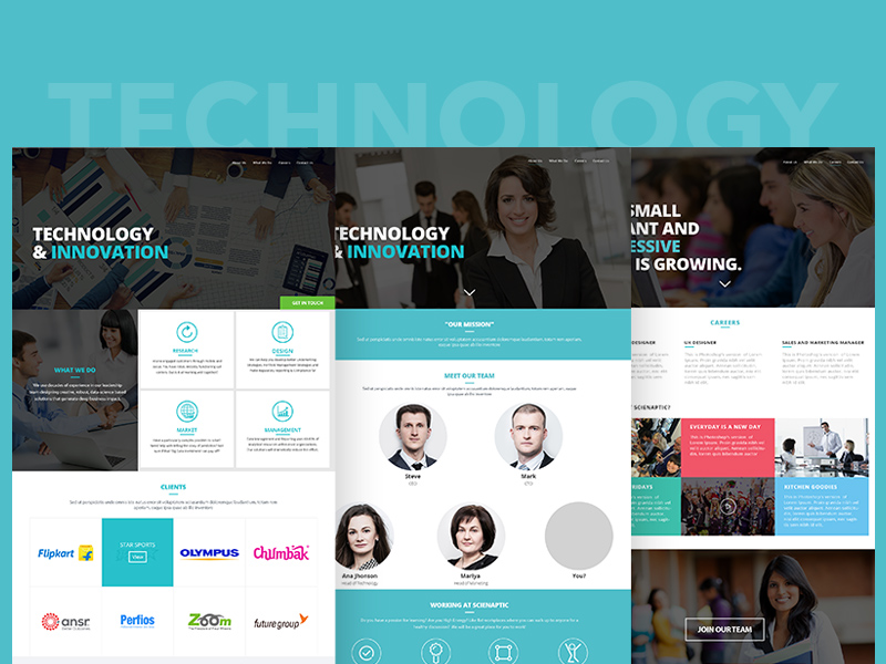 Corporate Website Design PSD