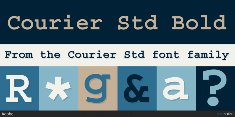 Courier Std - Typewriter and Slab Serif Font Family