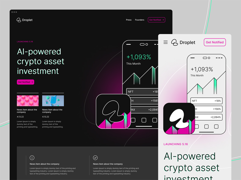 Crypto App Landing Page