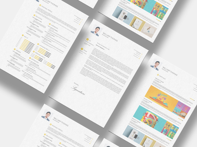 CV & Resume Set Template - PSD Freebie