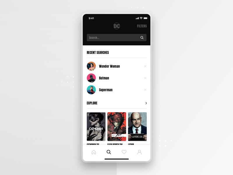 DC Comics App Design