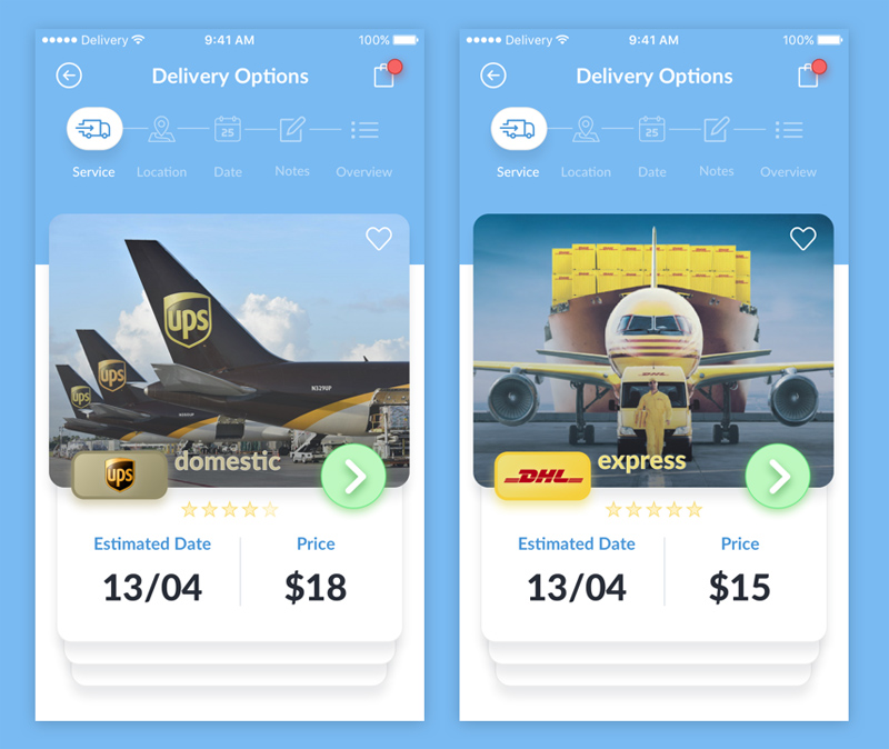 Deliver App UI for Sketch