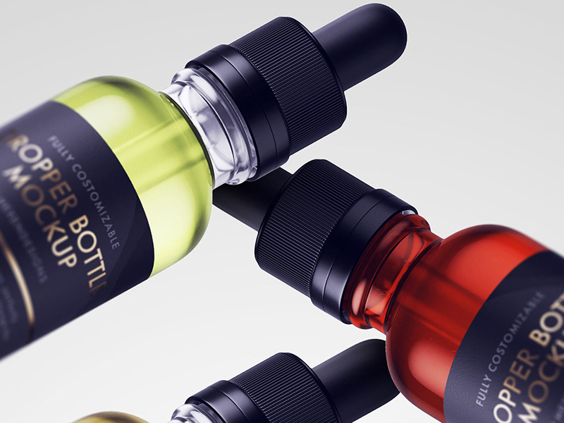 Dropper Bottle Mockup - Free PSD