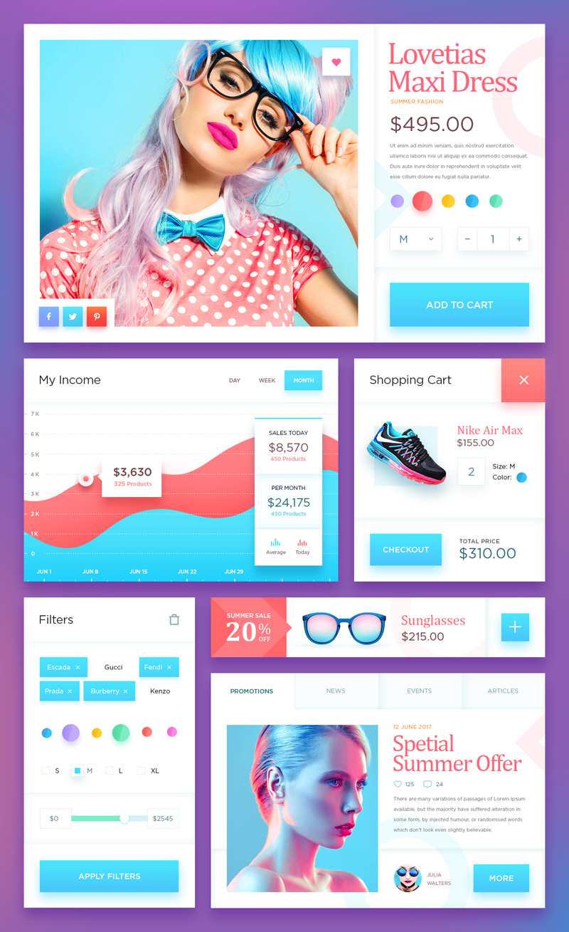 Ecommerce UI Kit by NestStrix Design