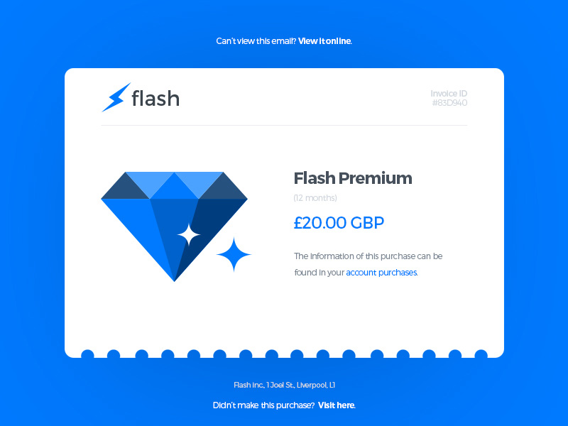 Email Receipt - Free PSD