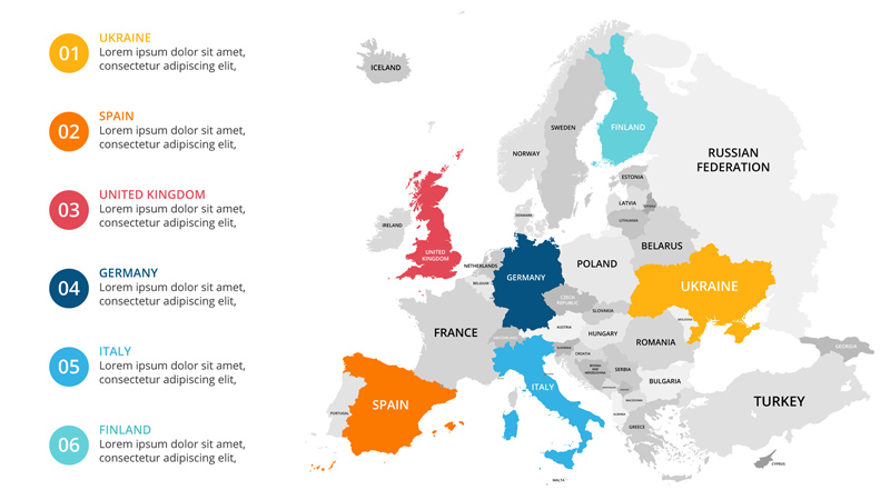 Europe Map PowerPoint Infographic