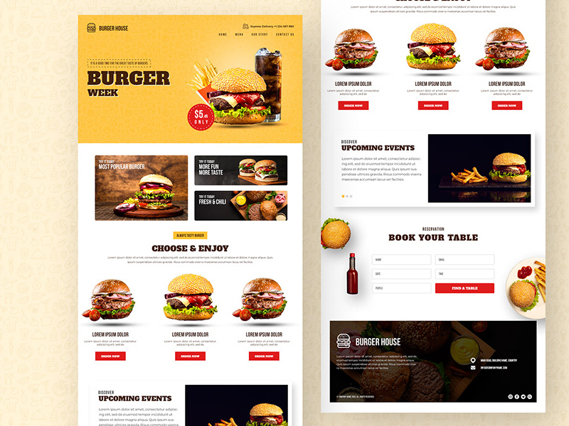 Fast Food Website Design