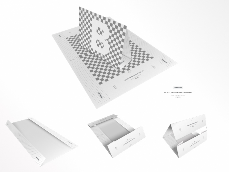 Faux 3D Paper Triangle Template for Sketch