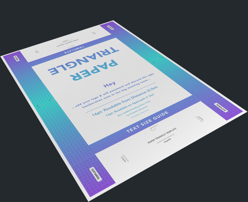 Faux 3D Paper Triangle Template for Sketch