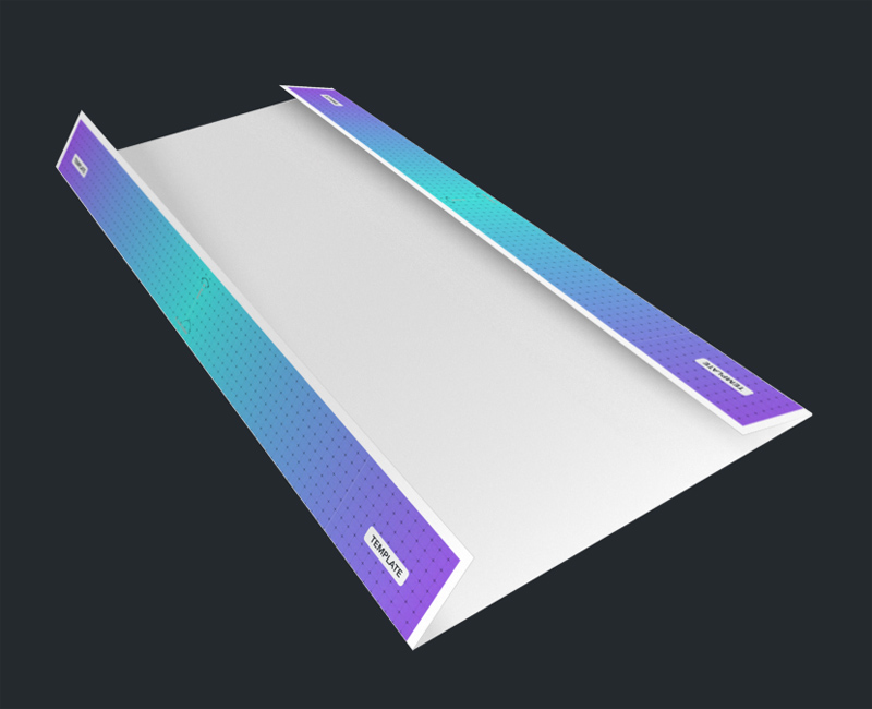 Faux 3D Paper Triangle Template for Sketch