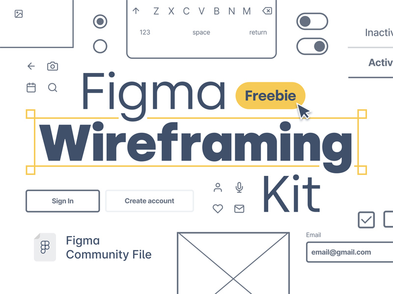 Wireframing Kit for Figma - Freebie Supply