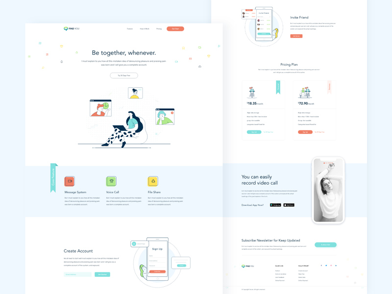 Social Networking Platform Website Template
